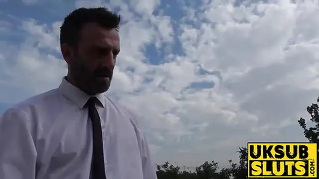 UKSubSluts com - Green-haired rebel Phoenix Madina takes it outside