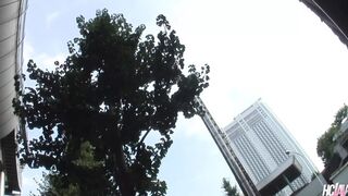 Naughty Asian Babe Sarina Tsubaki Sucking Cock in Public