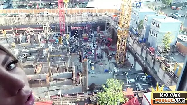 Slutty amateur gets fucked in public doggystyle POV