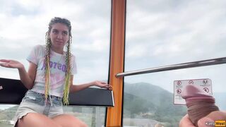 Public Exposure On Ferris Wheel - Strange Girl Helps Me In Her Mouth