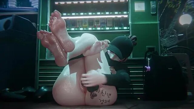 Dva's Public Pleasure with Dildo and Creampie