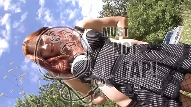 Hot redhead pregnant woman enjoys outdoor sex with a large dick🌭