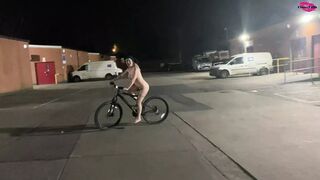 Street girl steals a bike but has to ride it back naked!