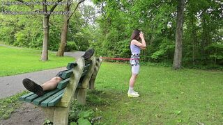 Public purk work out routine. Fiona Brandy Keeps body fit and clothes tight!