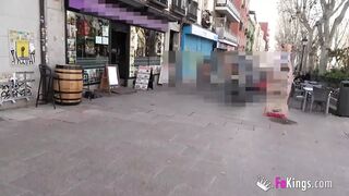 Teen girl boldly explores her desires in a store and on the street!