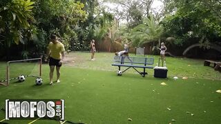 MOFOS - Horny Blonde Mimi Monet Decides Cock Riding Is A Better Workout Than Soccer Practice