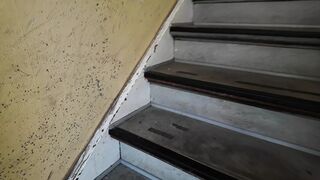 Shared intimacy in a narrow corridor