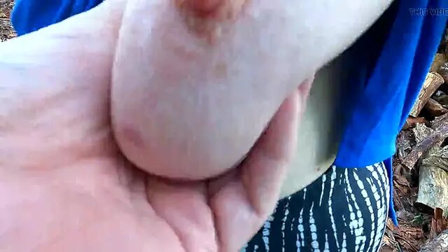 Busty blonde pounded in the field with slapping noises