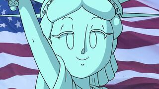 4th of July Hentai Cartoon - Sexy Statue of Liberty