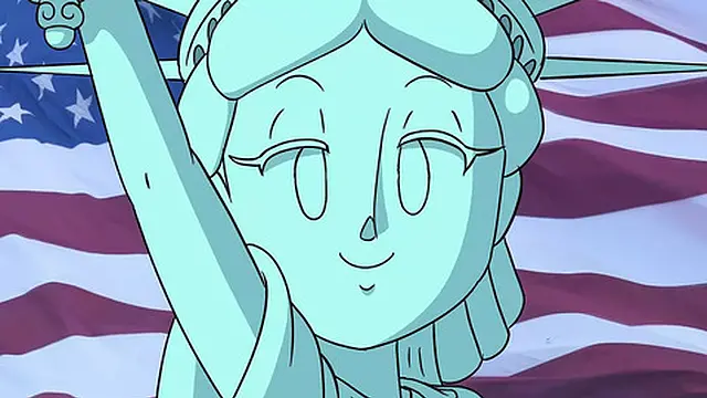 4th of July Hentai Cartoon - Busty Statue of Liberty