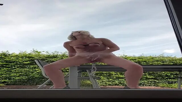 Outdoor orgasm in my garden