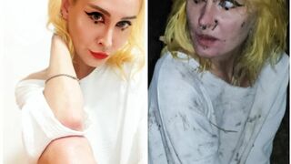Wild dirty stroll (humiliation, urine, spit, public, messy, trash) - trailer