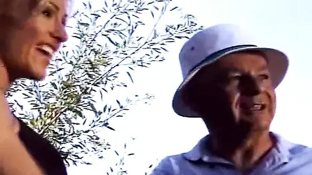 Big-titted blonde wife gets fucked hard in open air