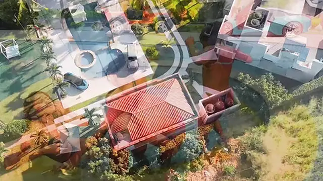 friends get wet on top at GG mansion