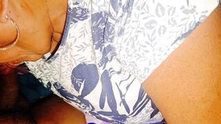 We snuck out to the terrace with my stepmom for wild sex —  barely avoiding getting caught 