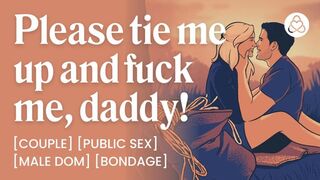 ASMR Audio Porn: Daddy Dom Takes Control with Rope Bondage in Risky Outdoor BDSM Hookup – Erotic Audio for Women