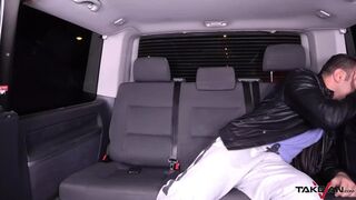 Russian babe found on night hunt of dude in van and cum covered ass