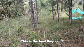 Latina pussy-eating outdoors in Jungle insurgent camp