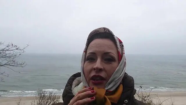 Nylon-Clad Lady Squirts in Public