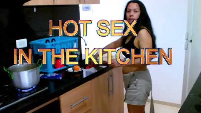 slutty mature guy fucks in public kitchen