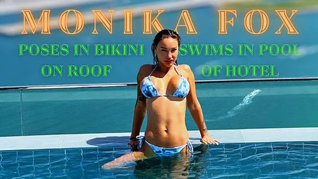 Monika Fox Strips Down &mdash;  Dives Into Pool On Hotel Rooftop
