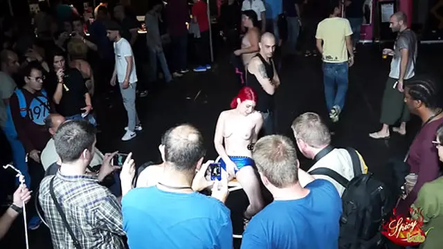 Group sex in the crowd