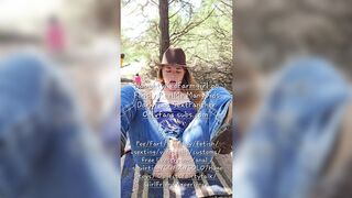 Big ass redhead pees all over the farm and house