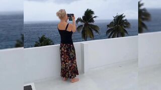 Amateur Blonde Mature Wife Feet Posing and Footjob