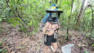 Thai girls walk and play to pick mushrooms in the forest —  secretly showing in the deep forest  Clear Thai voice