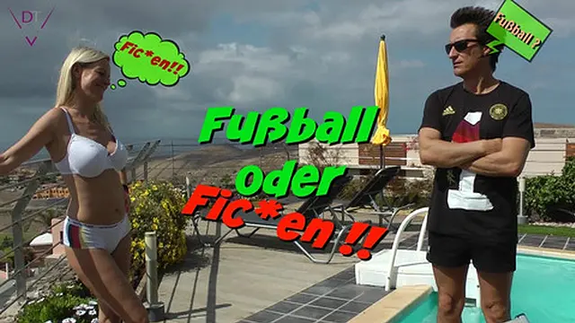 Football or fucking? Horny🥵 fucked in front of the crowd!