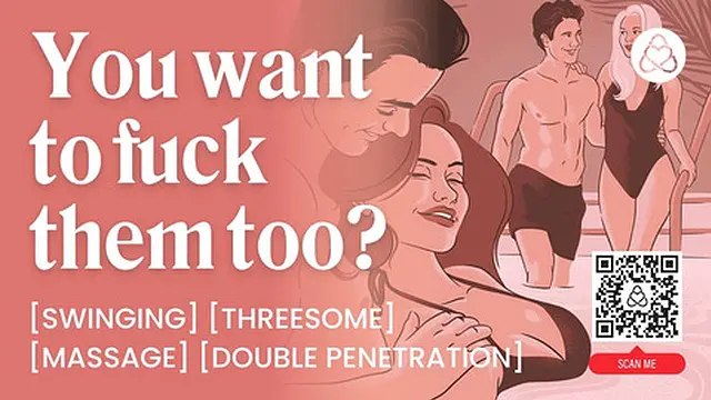 MMF Threesome with Swinger Couple at Spa – Double Penetration & Blowjob & Public Sex