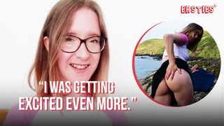 Ersties - Cute Redhead Amelia Fingers Her Wet Pussy in a Public Spot