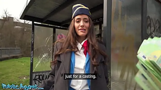 Public Agent - Thick cock🍆 ravages busty flight crew &mdash;  multiple orgasms in fast hard sex