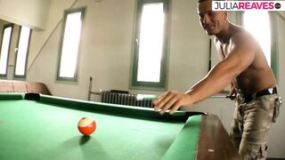 Horny Milf gets fucked by two huge cocks outdoor