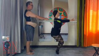 domination, ballet outfit, ballet slippers, ballet shoes, fishnet bodysuit, bodysuit, teacher PART 2