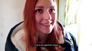 Fucked me in the stairwell while  are at home - Swallowed Sperm - POV