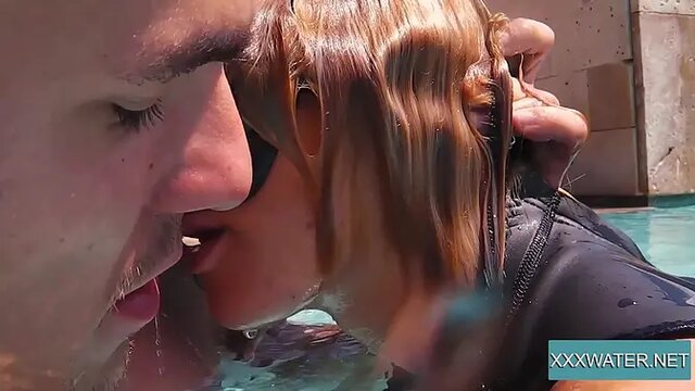 18 Year Old Marcie deepthroats large cock underwater