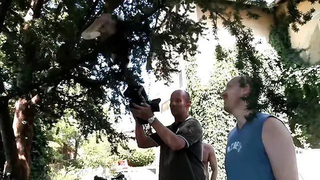 The 18-year-old Blonde Wants a Threesome in the Garden