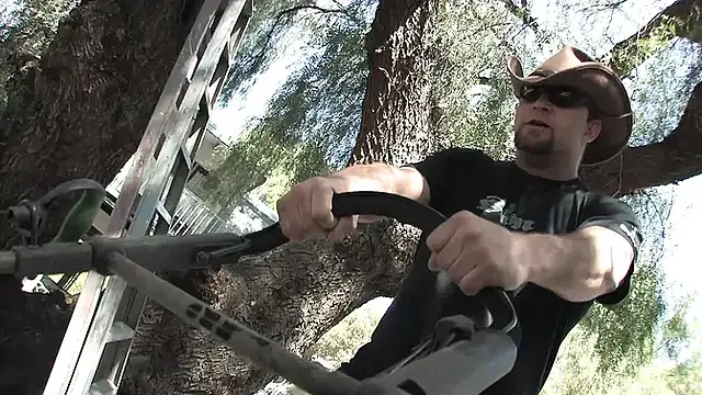 Outdoor deepthroat for hot blonde slut