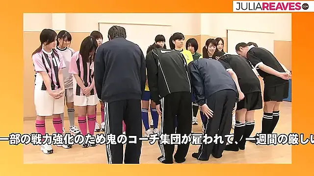 Hot girl sucks massive cocks then gets a hard fuck on the field