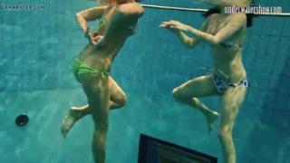 ANDREA and MONICAUN stripping each other wet