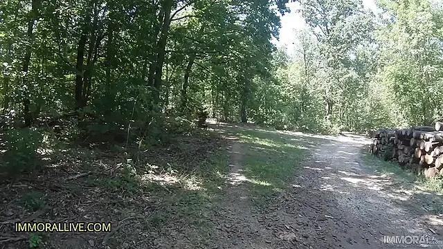 Stepfather & stepson tag team girl lost in woods! Marilyn Sugar squirting rimming two creampies part 1 of 2