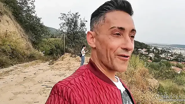 Outdoor threesome with Gina Gerson and Verona Sky