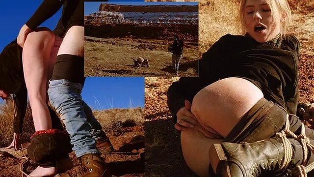 Dirty American girl gets her ass railed and pissed on