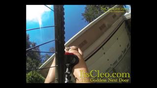 Cleo Takes a Dirty Ride on Her Bike