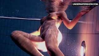 Zlata Oduvanchik strips naked in a sultry sauna.